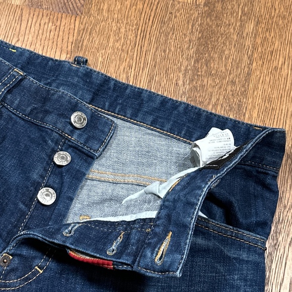 DSQUARED2 Cool Guy Slim Fit Blue Streaked Denim Jeans Mens IT 48 US 33 - Picture 6 of 11